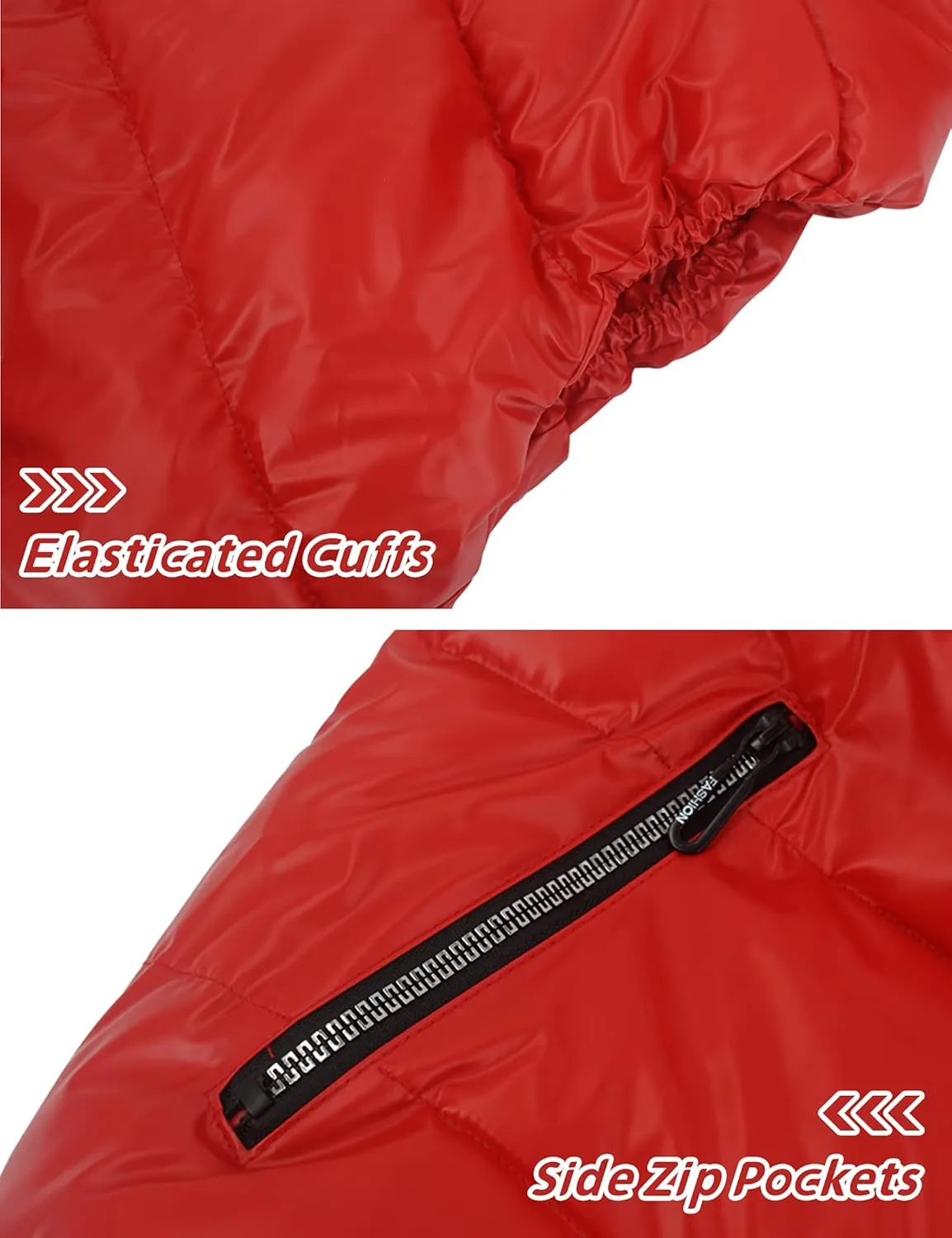 Happy Cherry Boys Shiny Quilted Vest, Teens Hooded Vest Zipper Sleeveless Jacket