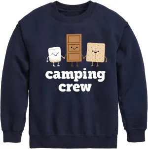 Instant Message - Camping Crew Smores - Toddler & Youth Crewneck Fleece Sweatshirt