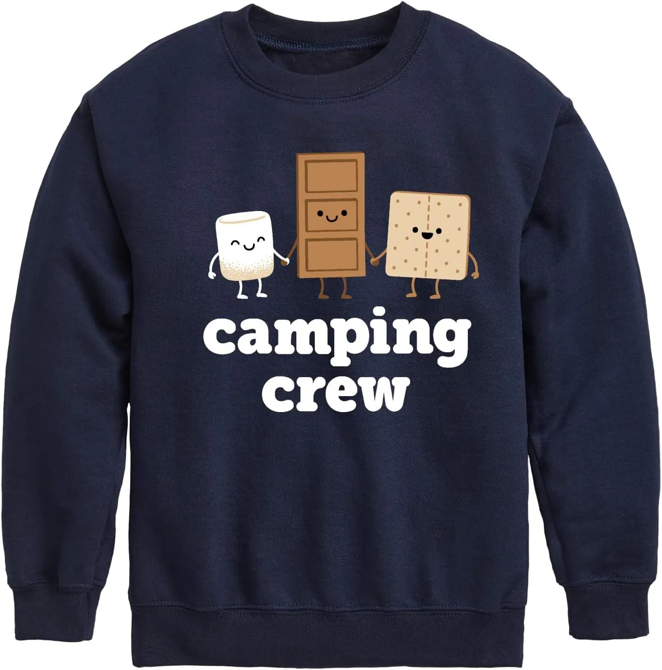Instant Message - Camping Crew Smores - Toddler & Youth Crewneck Fleece Sweatshirt