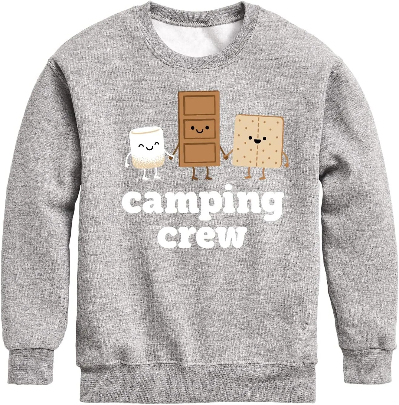 Instant Message - Camping Crew Smores - Toddler & Youth Crewneck Fleece Sweatshirt
