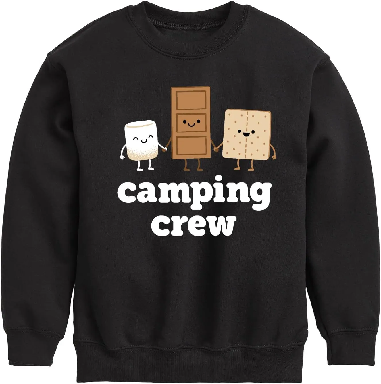 Instant Message - Camping Crew Smores - Toddler & Youth Crewneck Fleece Sweatshirt
