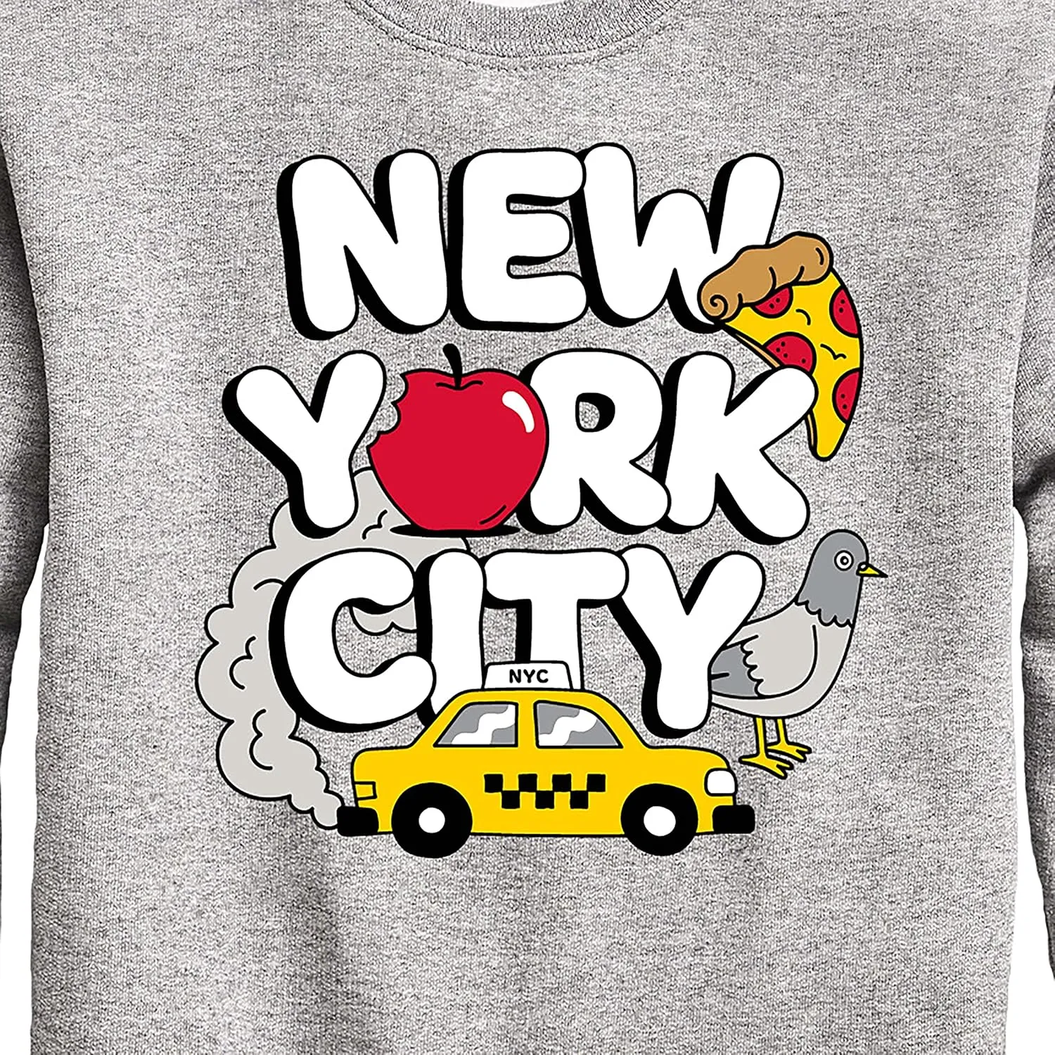 Instant Message - New York City Collage - Toddler & Youth Crewneck Fleece Sweatshirt