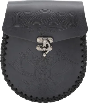 JAOYU Medieval Belt Pouch, Vintage Portable Belt Pouch Renaissance Waist Bag Leather Pouch Bag Viking Costume Accessories for Men Women