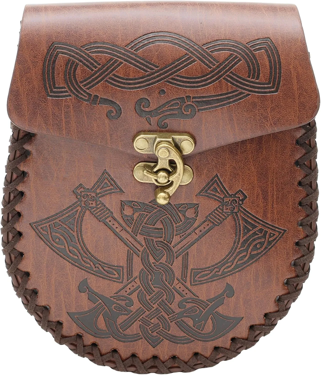 JAOYU Medieval Leather Pouch Renaissance Coin Pouch Nordic Vintage Belt Pouch Renaissance Faire Cosplay Costume Accessories Viking Dice Bag