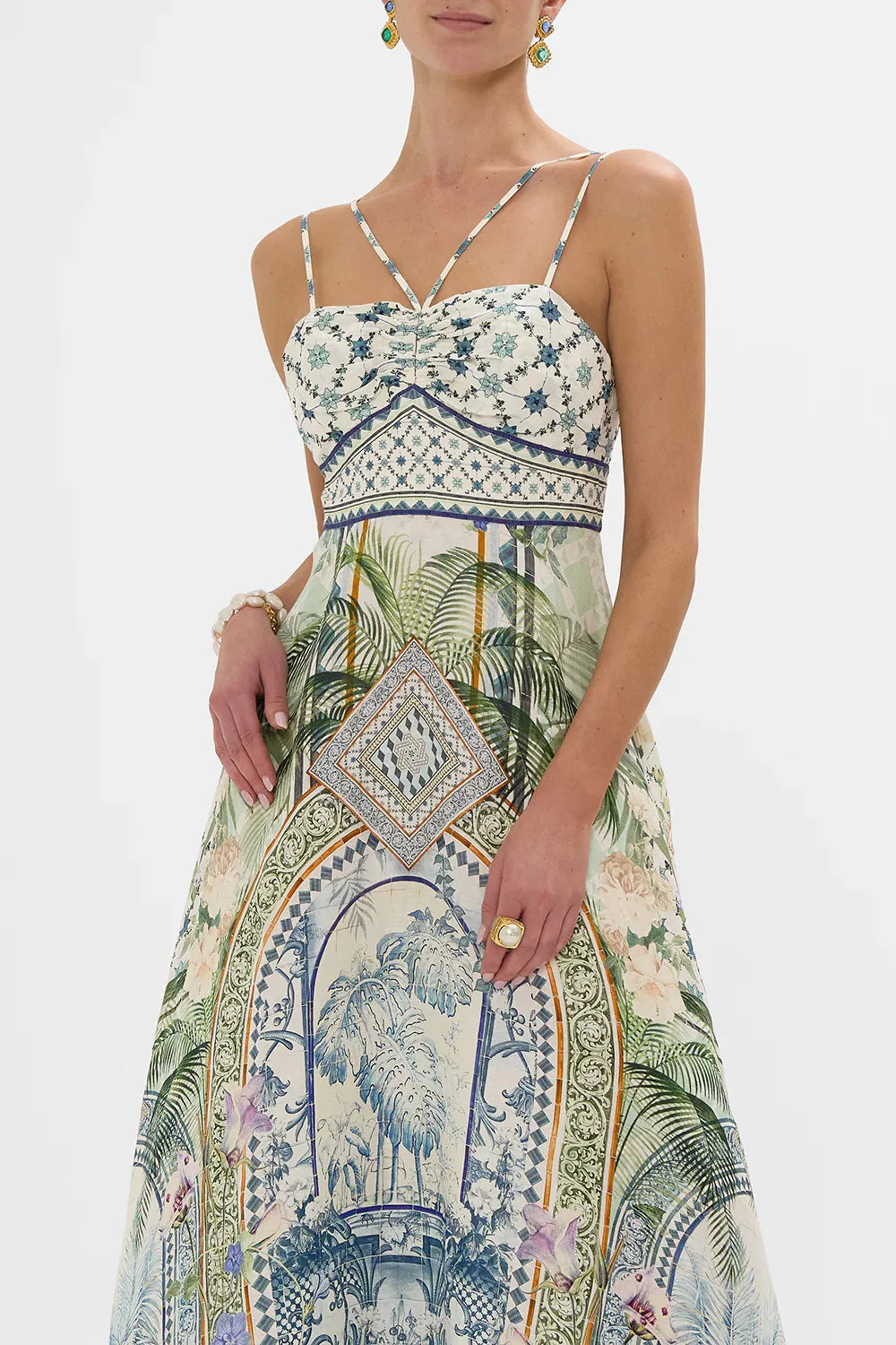 JARDIM PARTY STRAP DETAIL DRESS