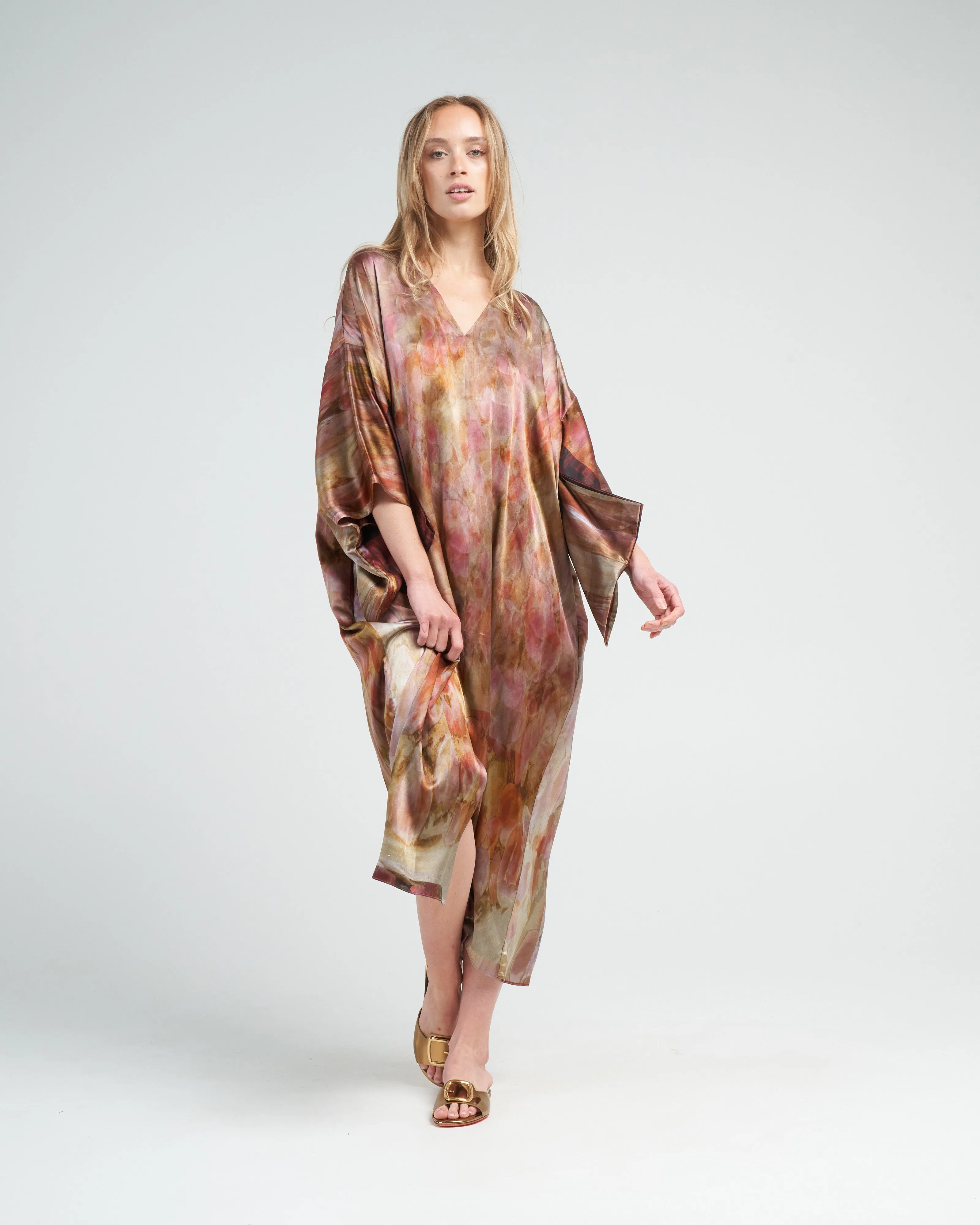 kimono dress - bouquet