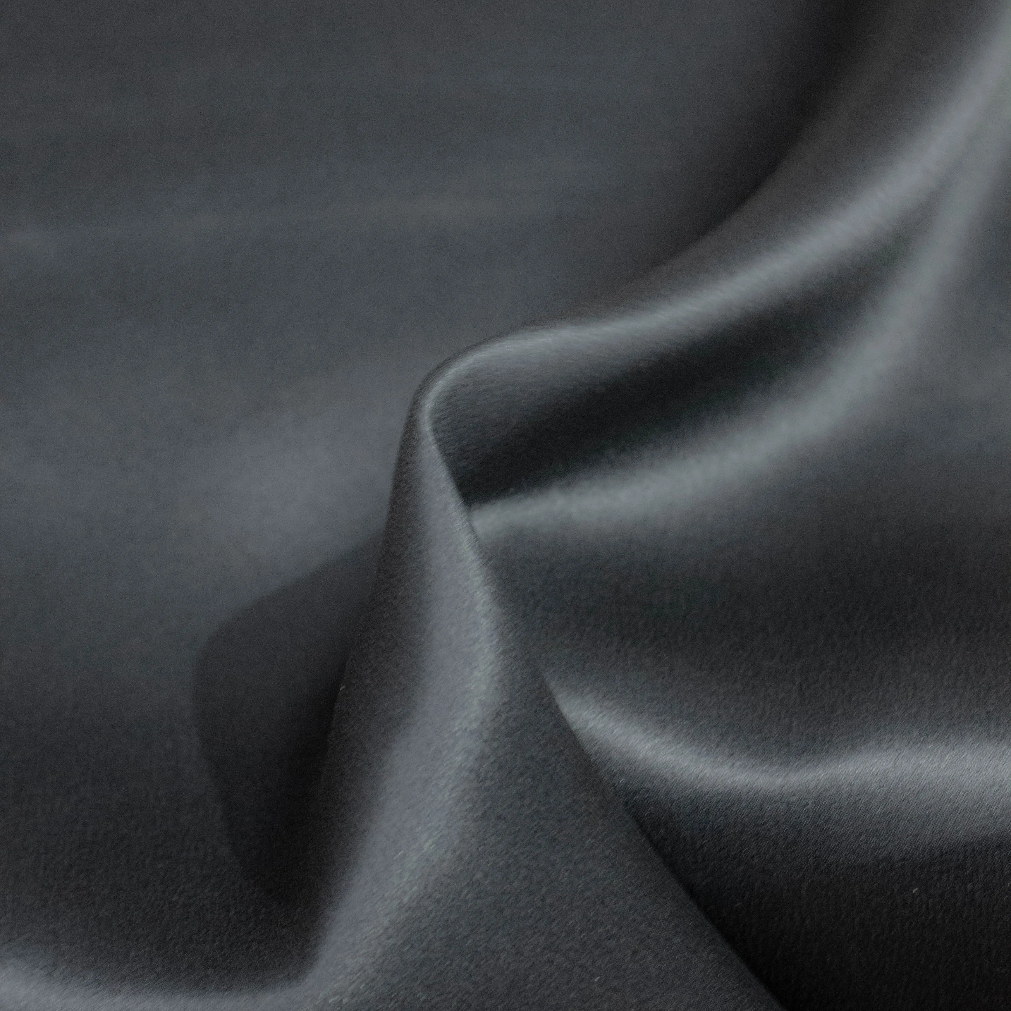 Klaver Anthracite Grey Silk Satin