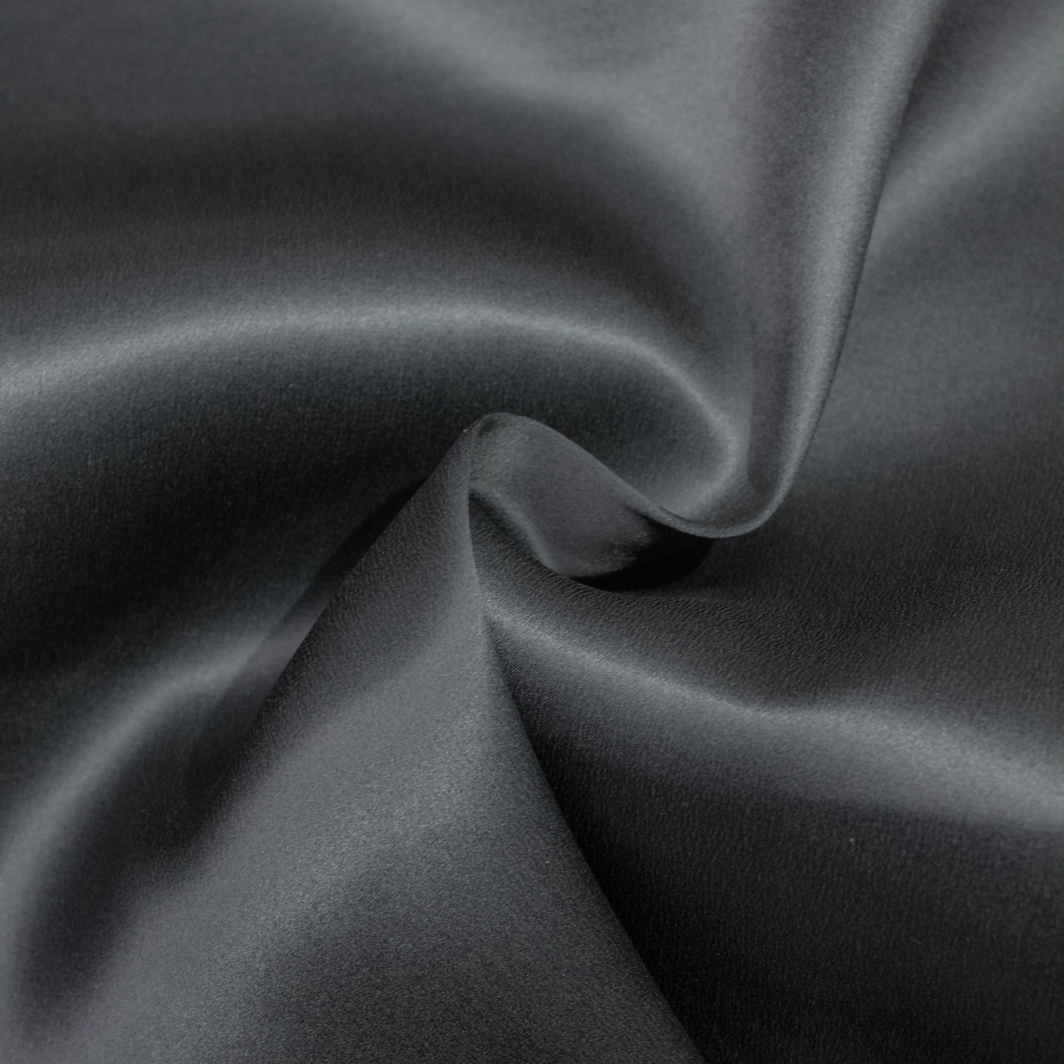 Klaver Anthracite Grey Silk Satin