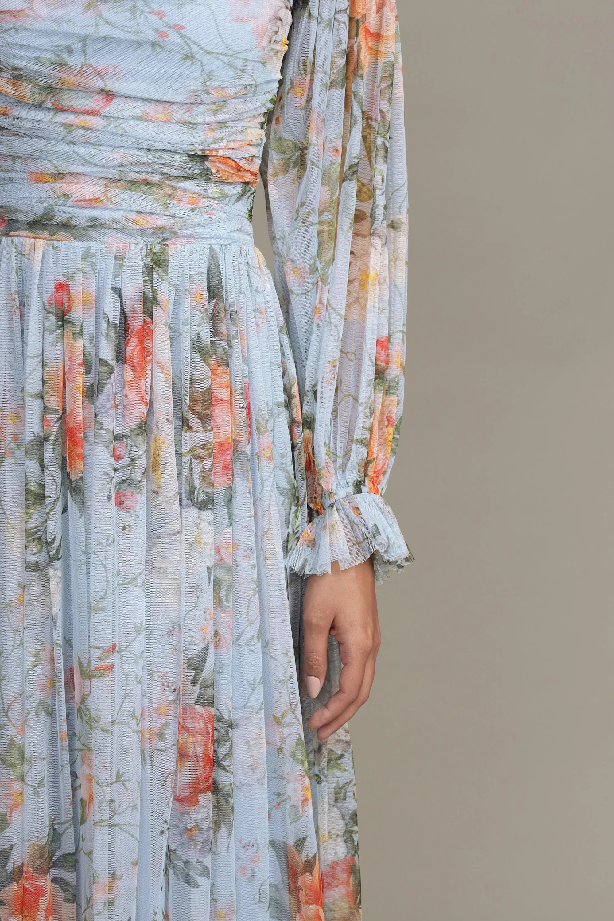 Lana Maxi Dress Blue Floral Print