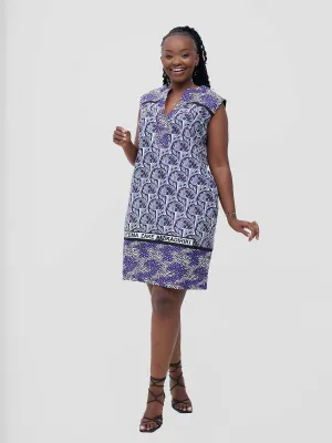 Leso Shift Dress - Purple Lilly