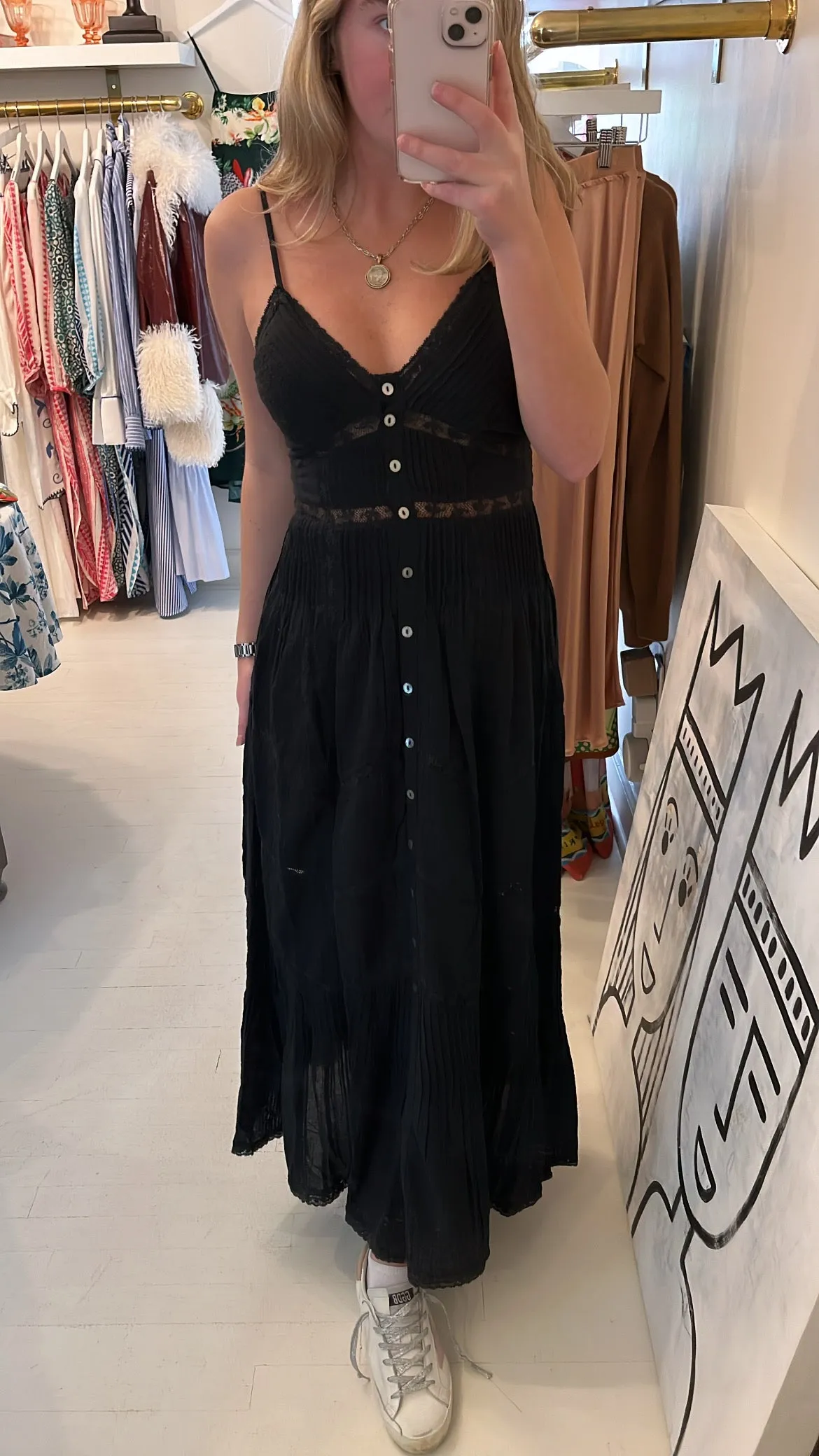 LoveShackFancy Esilda Cotton Midi Dress