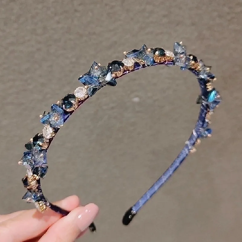 Luxurious Geometric Artificial Crystal Hair Band