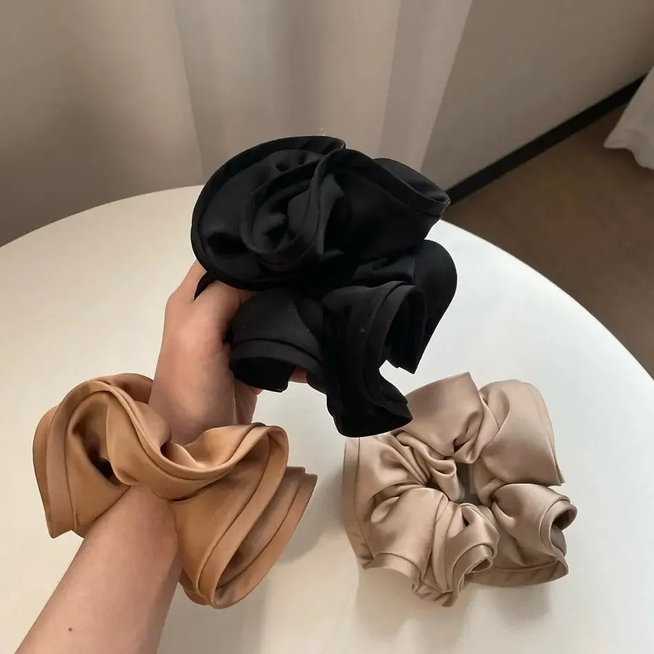 Luxurious Oversized Silk Hair Scrunchies