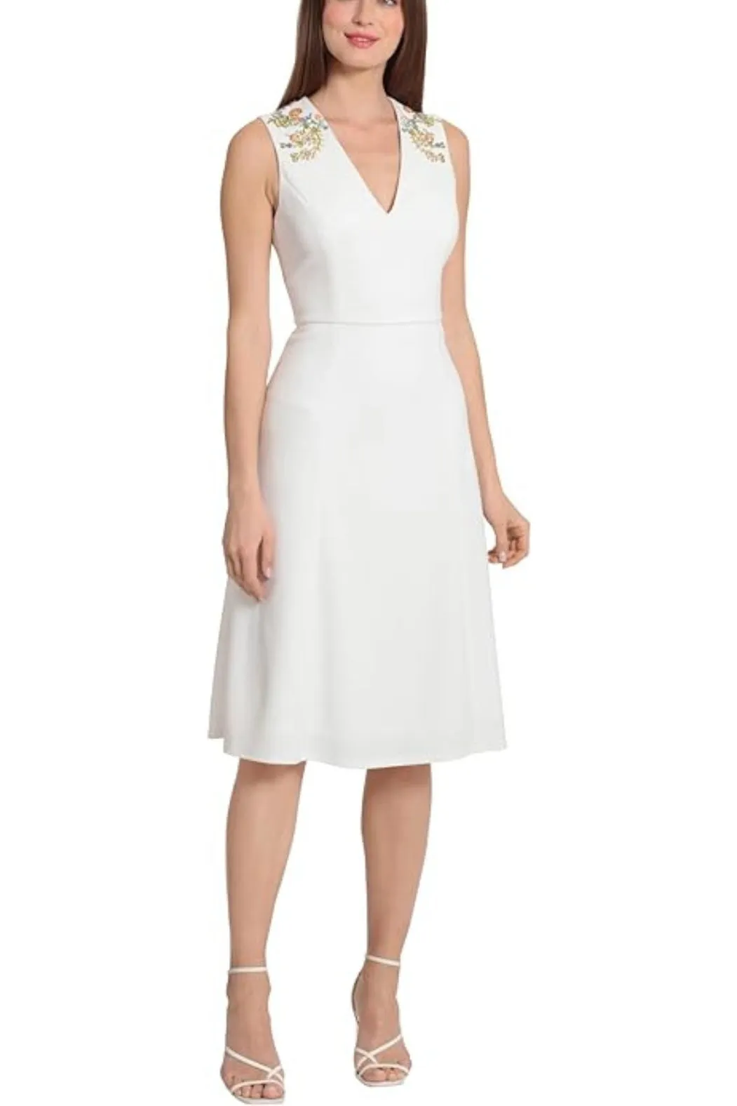 Maggy London Scuba Crepe Fit and Flare Dress