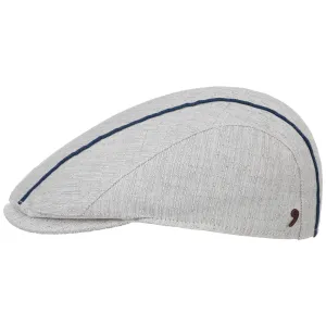 Melcon Linen Mix Flat Cap by Alfonso D'Este