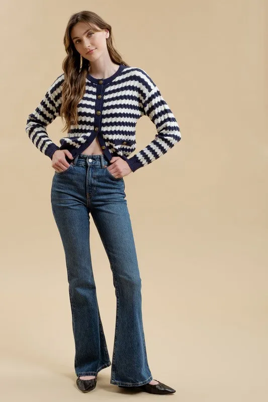 Mila Stripe Knit Cardigan
