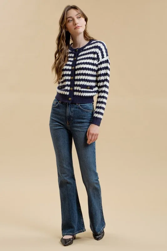 Mila Stripe Knit Cardigan