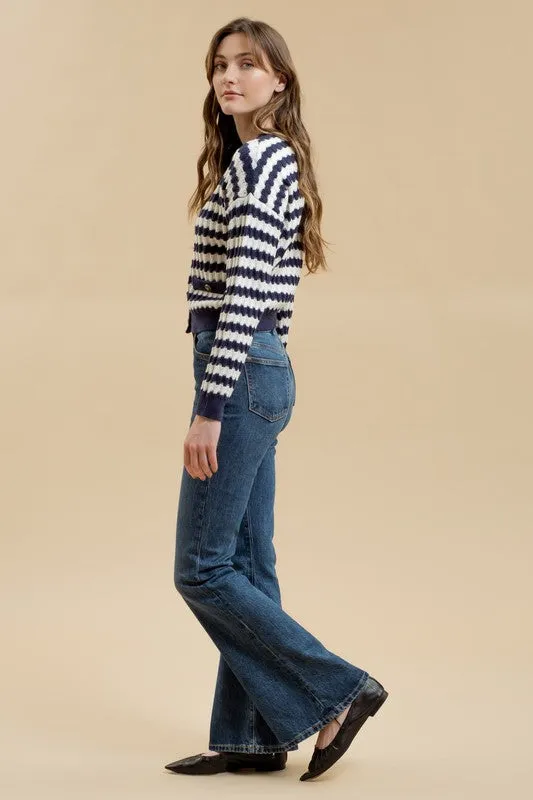 Mila Stripe Knit Cardigan