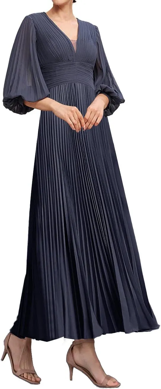 Mother of The Bride Dresses for Wedding Party Gown Formal Evening Dresses Long Mother of The Groom Dresses Pleated