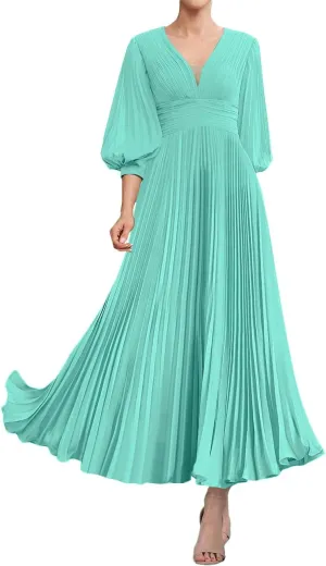 Mother of The Bride Dresses for Wedding Party Gown Formal Evening Dresses Long Mother of The Groom Dresses Pleated