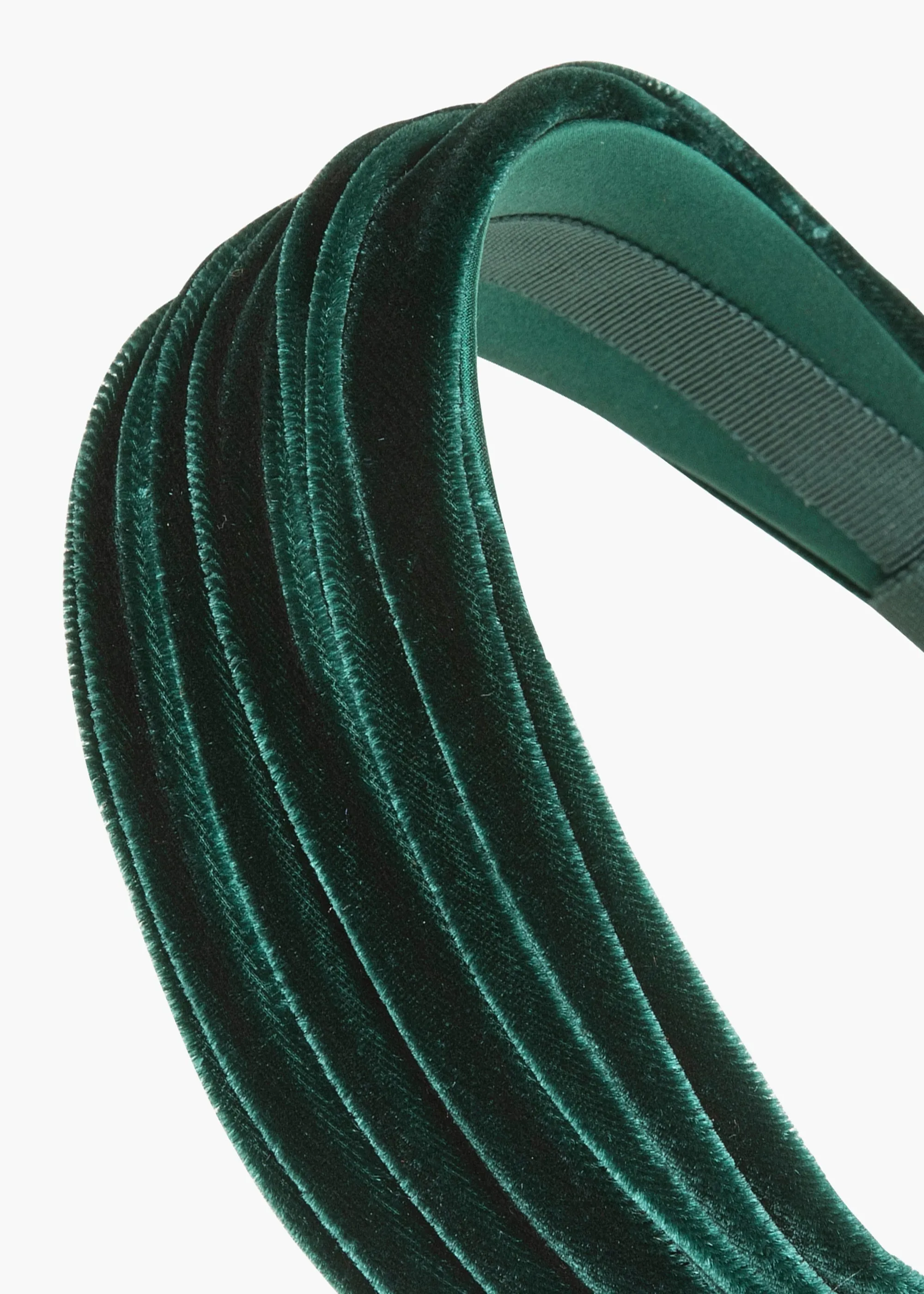 Natasha Velvet Headband -- Emerald