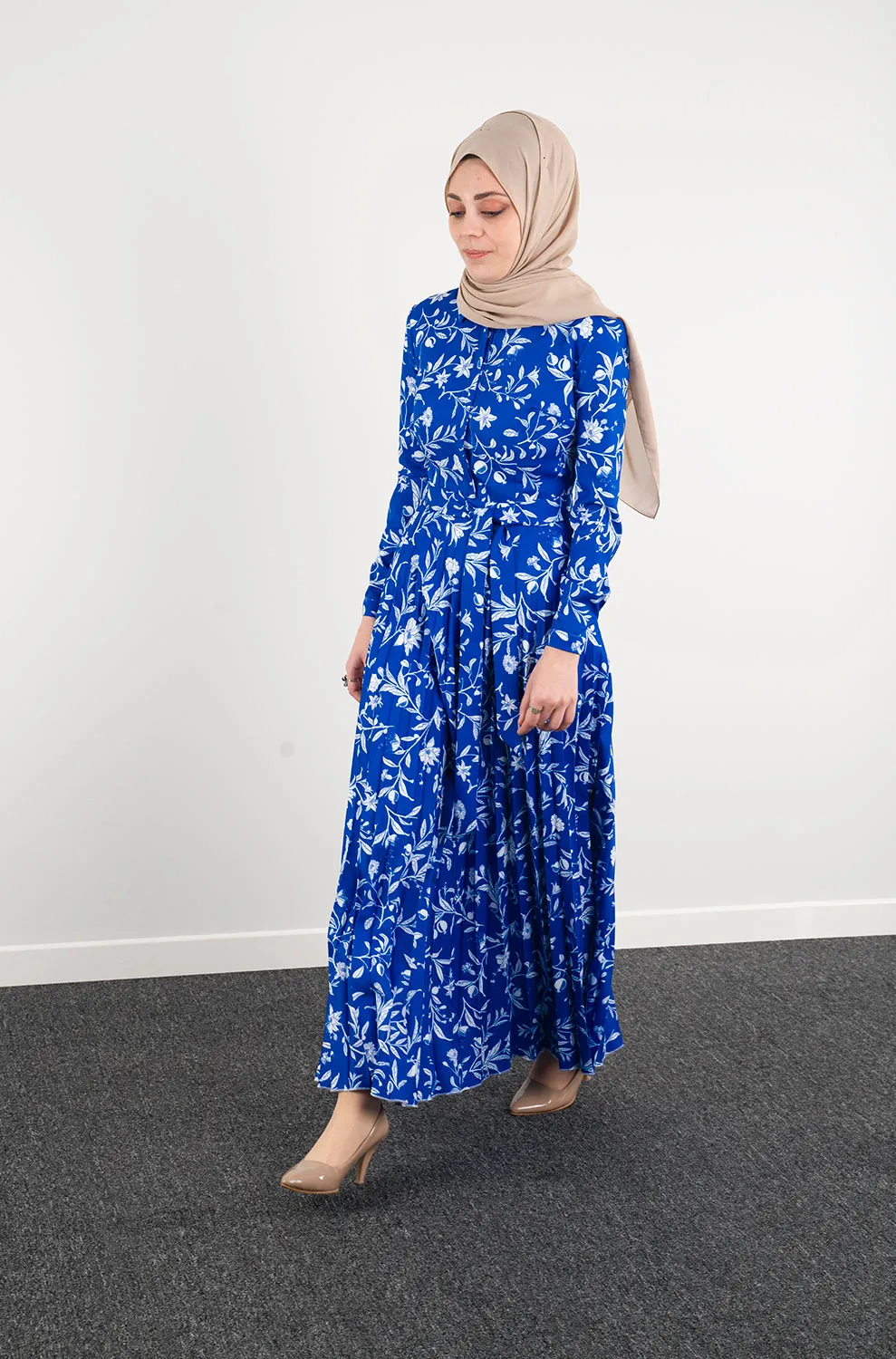 Navy Pleat dress