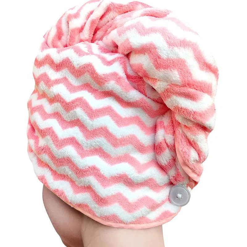 Neriah High Absorbent Hair Towel - Pink