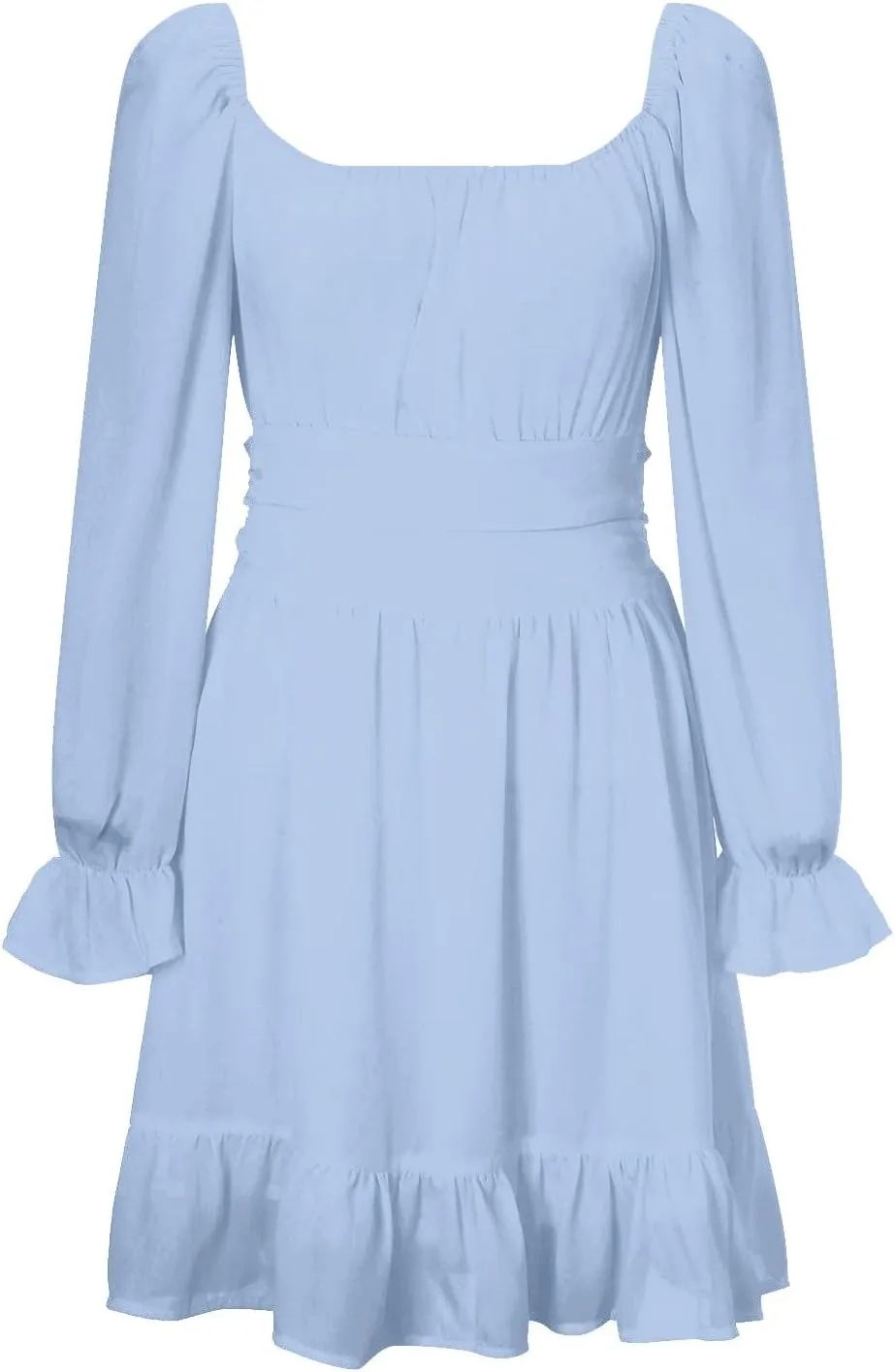 Off the Shoulder Rompers for Women Dressy Short/Long Sleeve Romper Ruffle Layer Back Tie Mini Short Jumpsuits