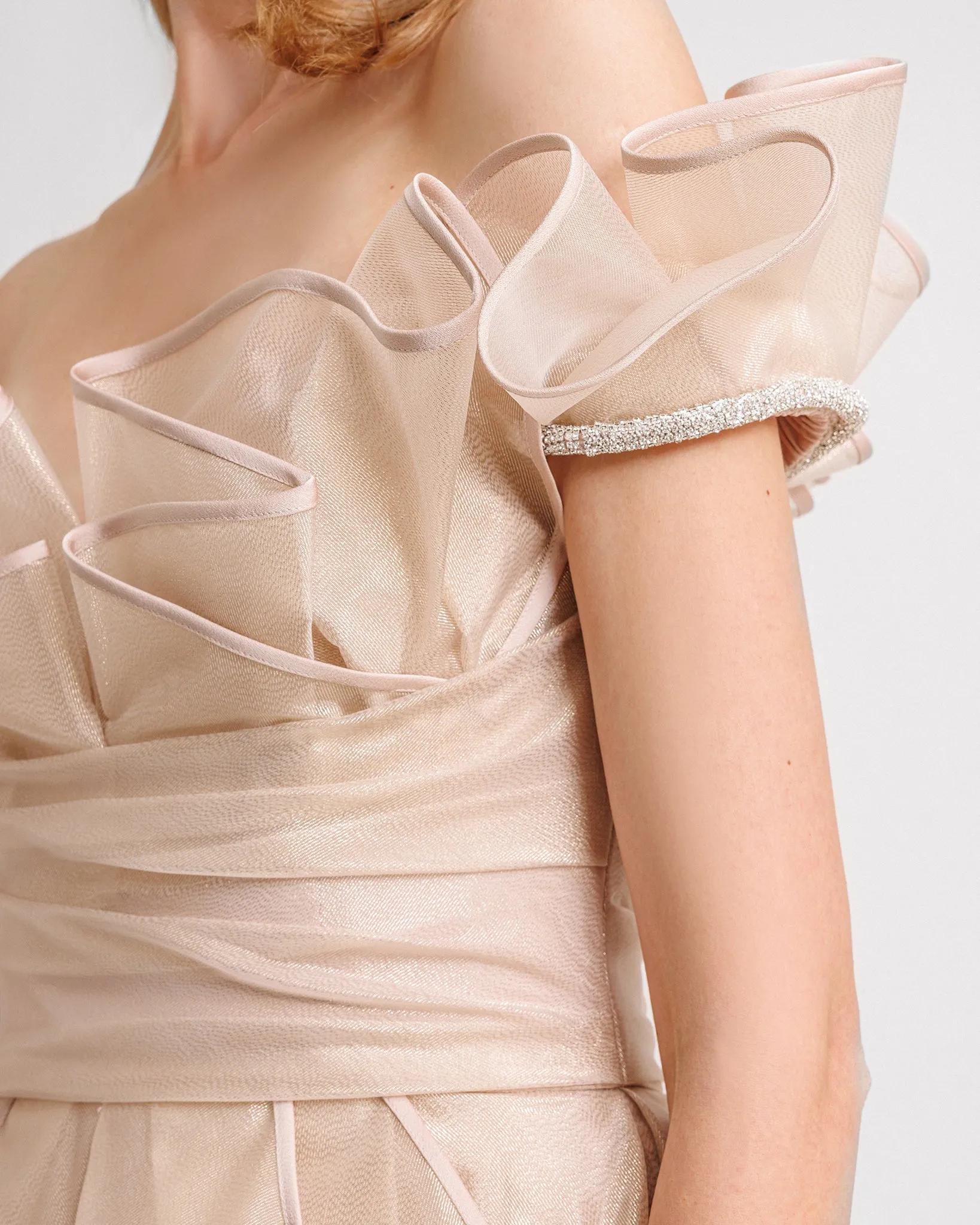 Off-the-shoulders Layered Ruffles Dress