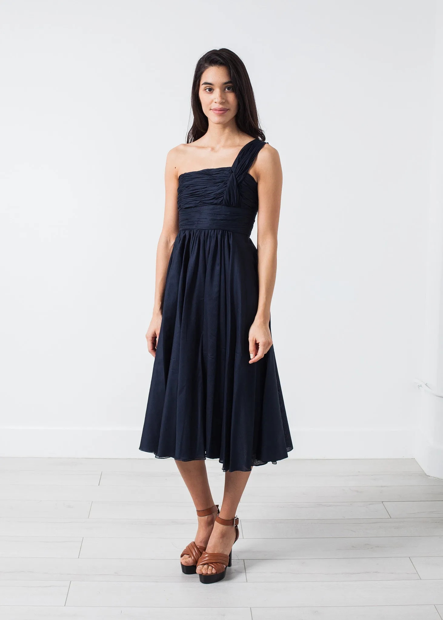 One Shoulder Dress in Navy - A Stylish and Fashionable Choice