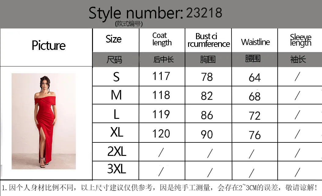 One-Shoulder Spicy Girl Short Sleeve Butterfly Knot and High Slit Dress