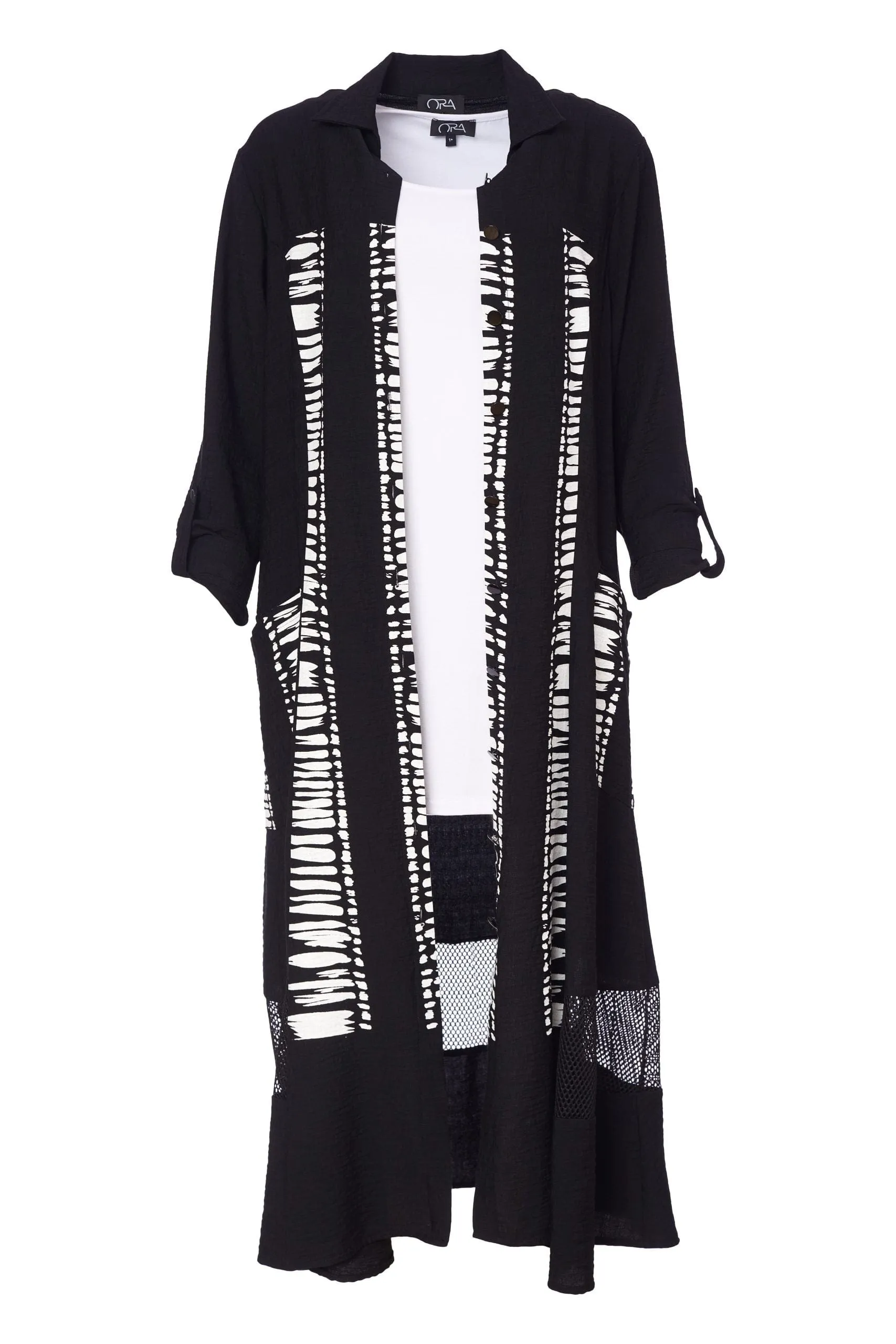 ORA Contrast Shirt Dress