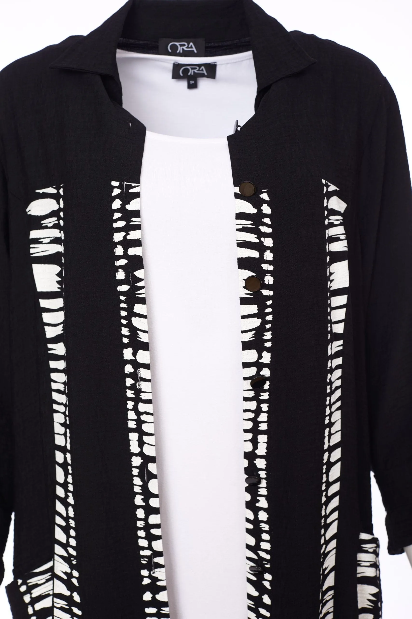 ORA Contrast Shirt Dress