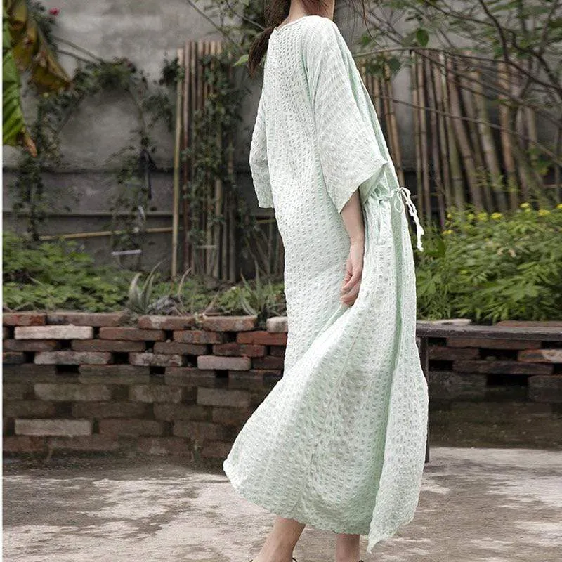 Oversized Green Cotton Dress | Lotus