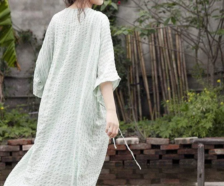 Oversized Green Cotton Dress | Lotus