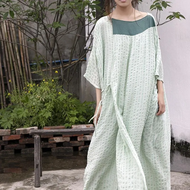 Oversized Green Cotton Dress | Lotus