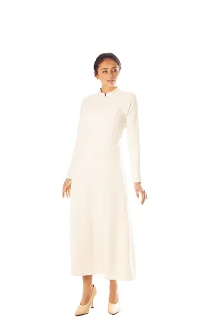 Paneled A-Line Midi Dress