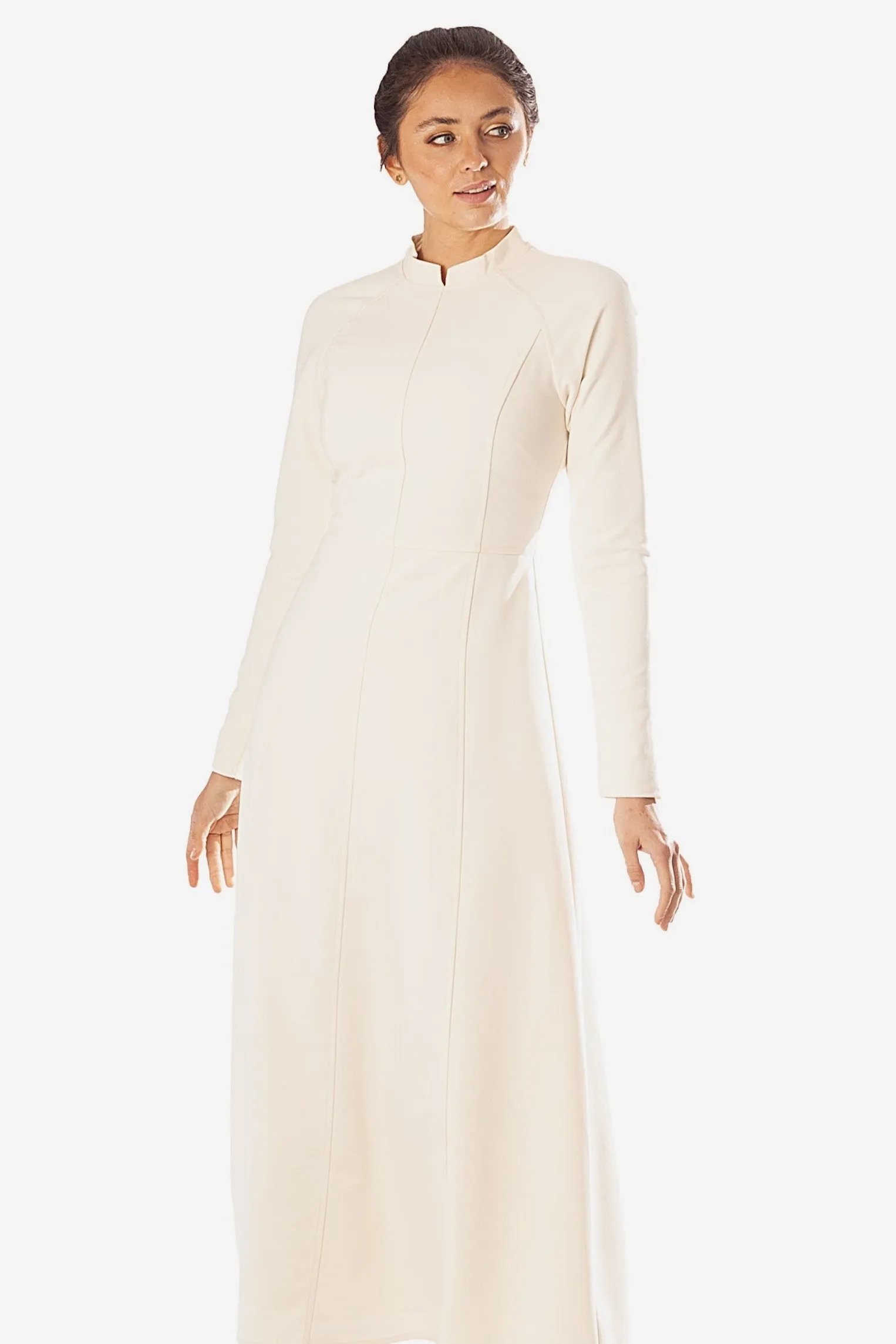 Paneled A-Line Midi Dress