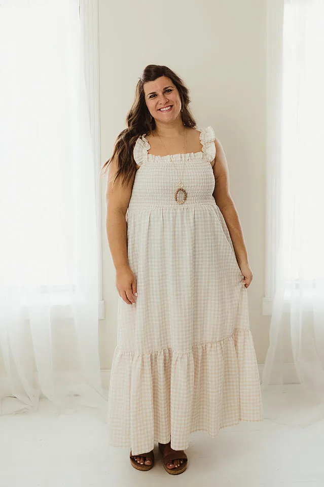Plaid Ruffled Maxi Dress