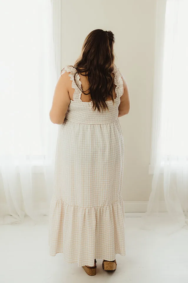 Plaid Ruffled Maxi Dress