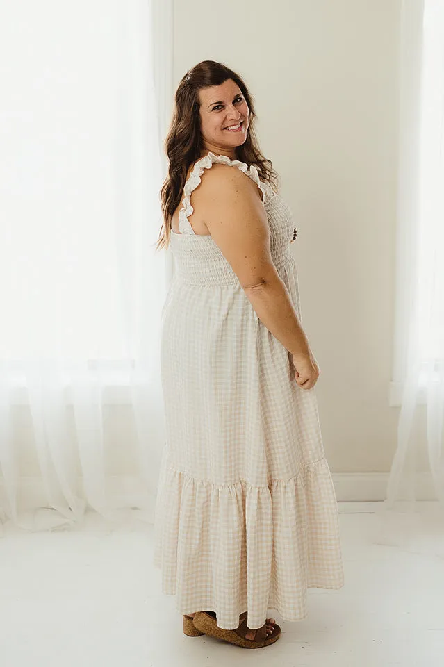 Plaid Ruffled Maxi Dress