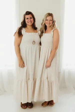 Plaid Ruffled Maxi Dress