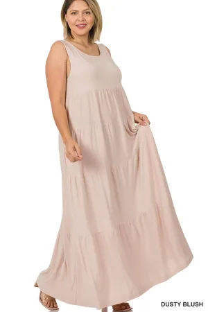 PLUS Size Maxi dress - DUSTY BLUSH