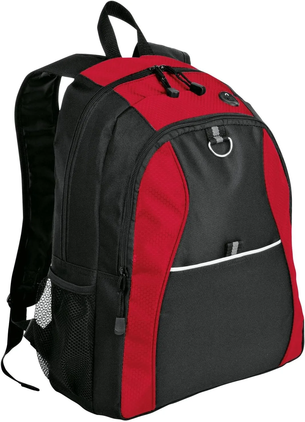 Port Authority Contrast Honeycomb Backpack. BG1020, Red/ Black, OSFA
