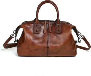 Premium Genuine Leather Crossbody Tote Designer Shoulder Bag With Large Capacity