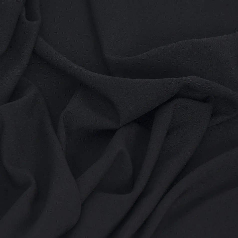 Premium Textured Black Wool 1708