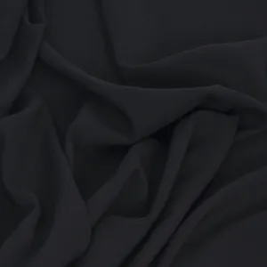 Premium Textured Black Wool 1708