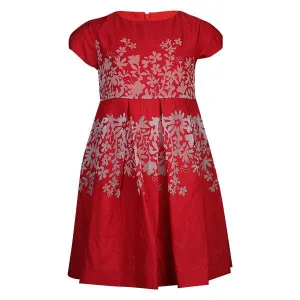 RED SEQUIN EMBELLISHED GIRLS DRESS