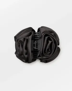 Rosia Flower Hair Claw Black