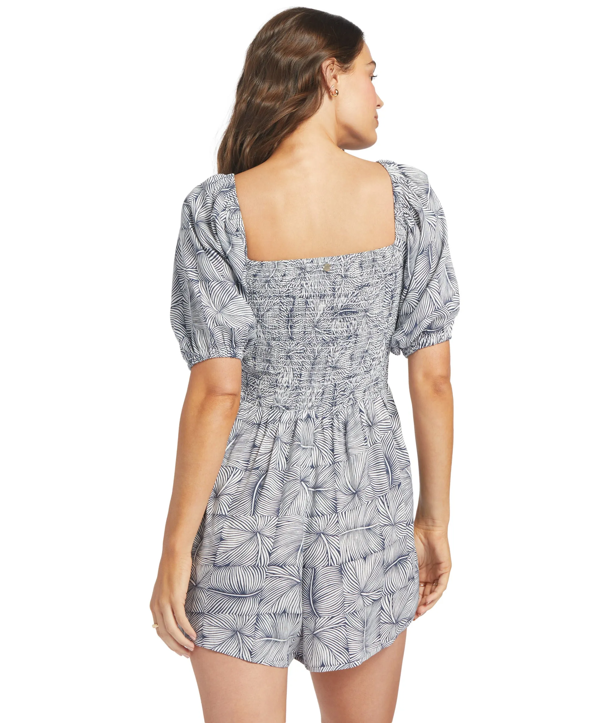 Roxy Barefoot Babe Romper-Mood Indigo Always Wild Big